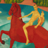 3Д лентикулярная стерео варио открытка "Купание красного коня", Кузьма Петров-Водкин, серия "Шедевры Третьяковки в 3D"